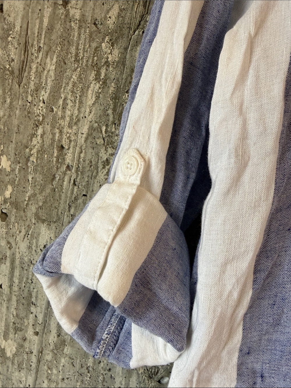 TOMMY BAHAMA Women's St. Lucia Linen-Blend Rugby Stripe Beach Shirt Size S - Picture 5 of 7